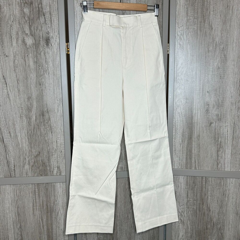 Aewen Matoph Pants Size 34 High Waist Pleated Ivory Made in Japan